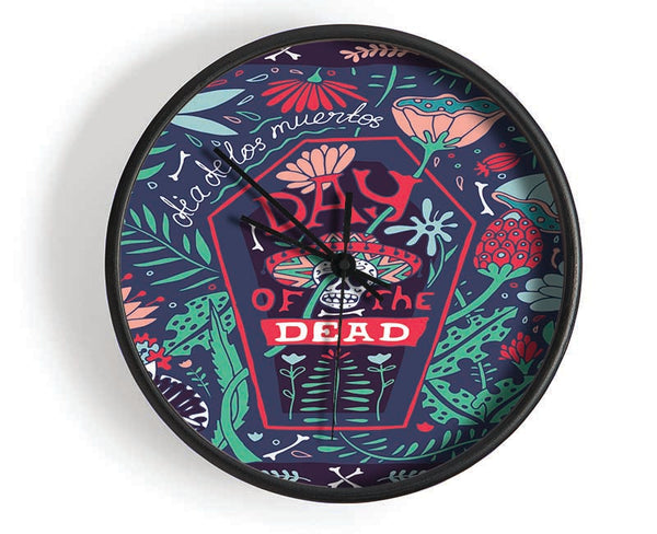 Day Of The Dead Celebration Clock - Wallart-Direct UK