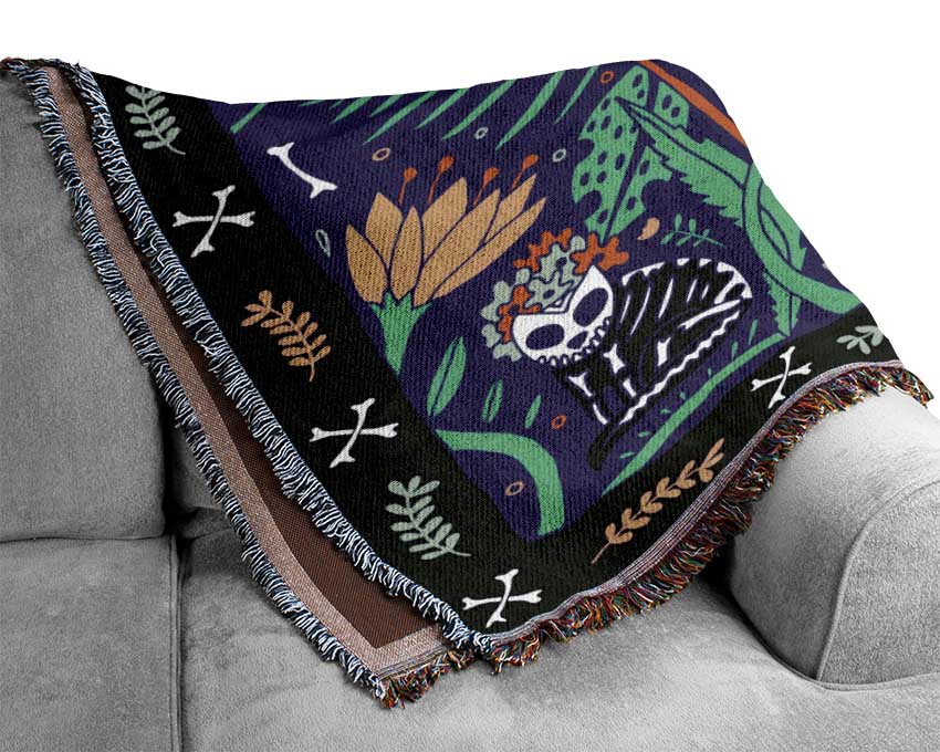 Day Of The Dead Celebration Woven Blanket