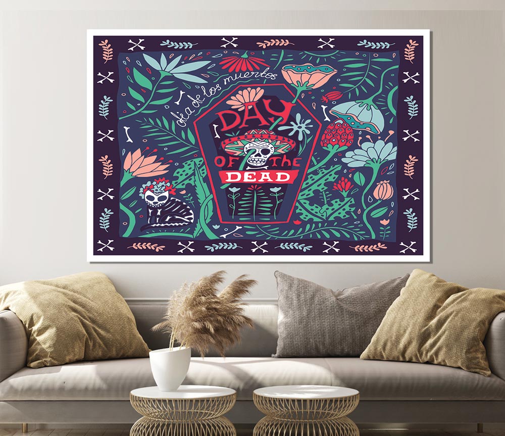 Day Of The Dead Celebration Print Poster Wall Art