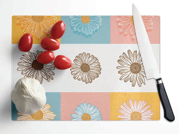 The Daisy Mirror Glass Chopping Board