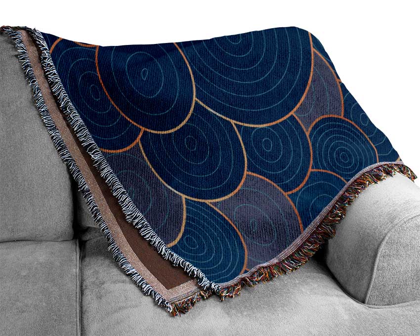 Blue Circle Adventure Woven Blanket