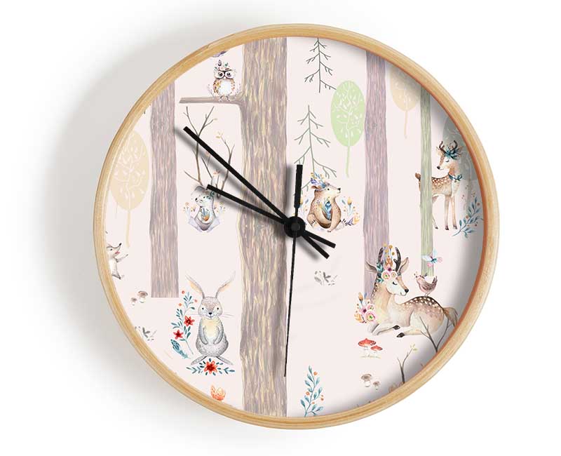 The Little Woodland Scene Clock - Wallart-Direct UK