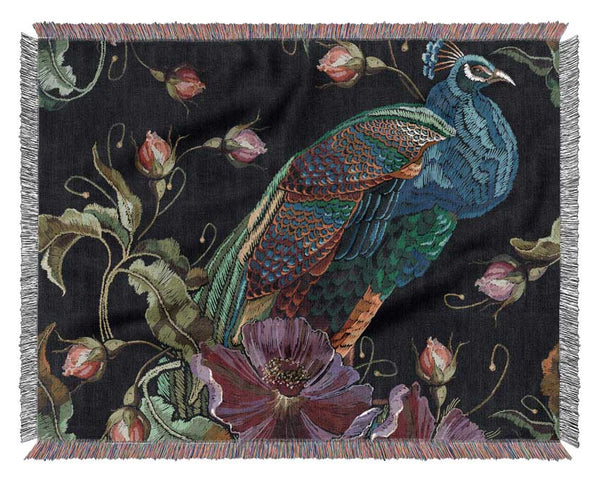 The Beautiful Peacock Nest Woven Blanket