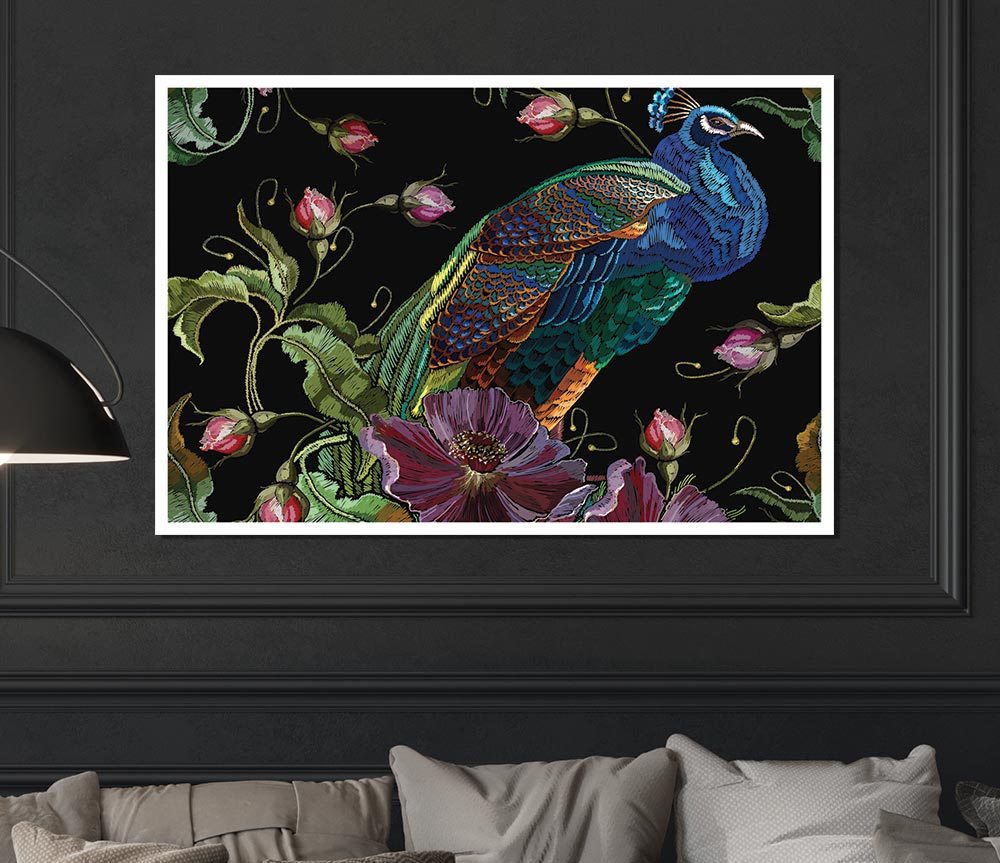 The Beautiful Peacock Nest Print Poster Wall Art