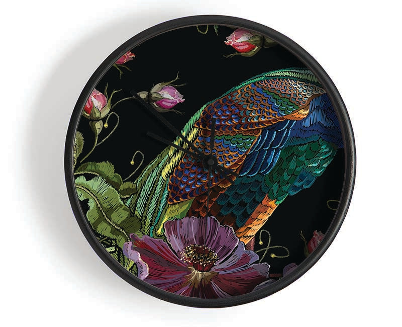 The Beautiful Peacock Nest Clock - Wallart-Direct UK