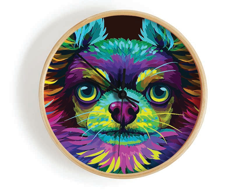 Chihuahua Stare Head Clock - Wallart-Direct UK