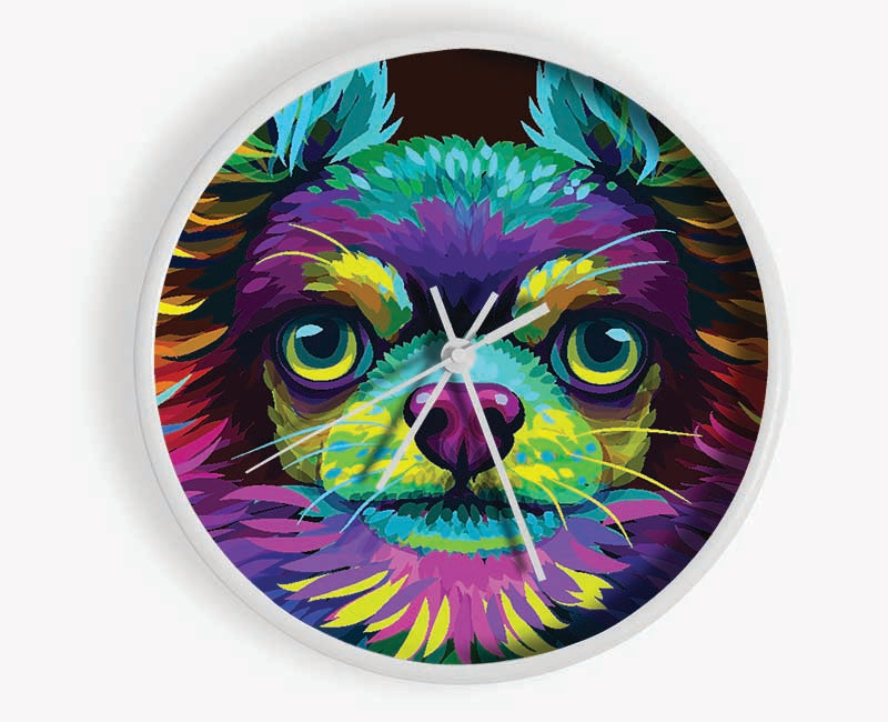 Chihuahua Stare Head Clock - Wallart-Direct UK