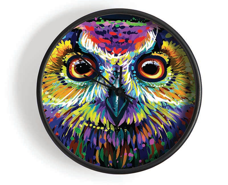 The Spooky Vivid Owl Clock - Wallart-Direct UK