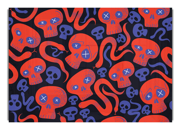 Red Skull And Snakes