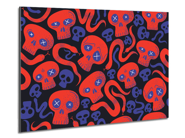 Red Skull And Snakes