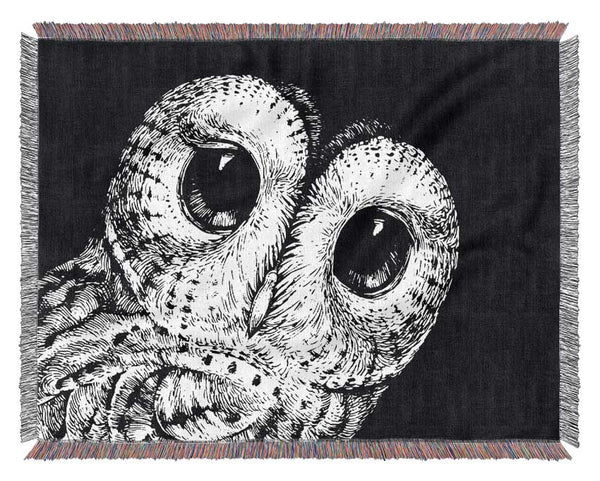 The Big Eyed Owl Woven Blanket