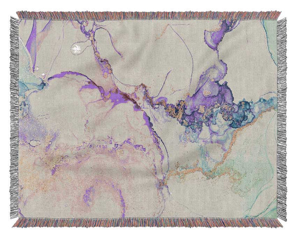 The Lilac Pastel Ink Water Woven Blanket