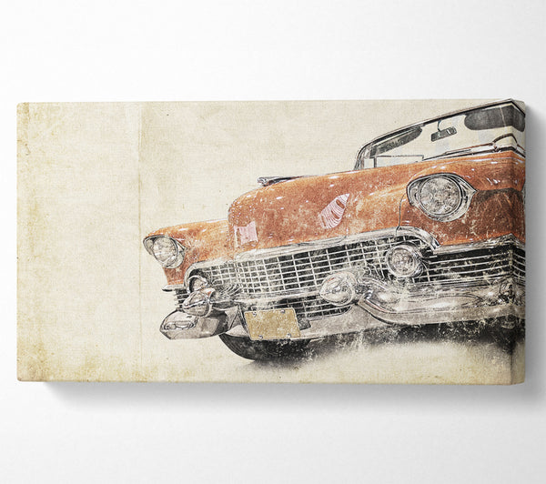 American Muscle Car Watercolour