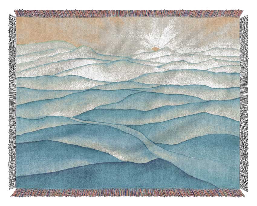 The Gentle Ripple Waves Woven Blanket