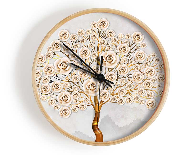 Huge Rose Tree Clock - Wallart-Direct UK