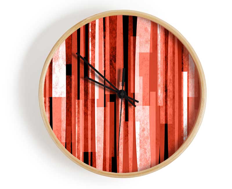 Red Line Drop Clock - Wallart-Direct UK