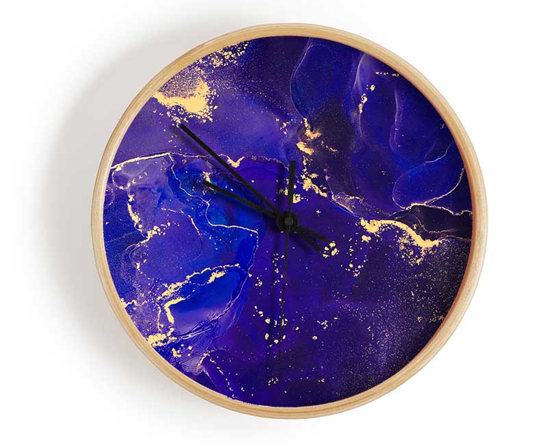 Royal Blue Glitter Clock - Wallart-Direct UK