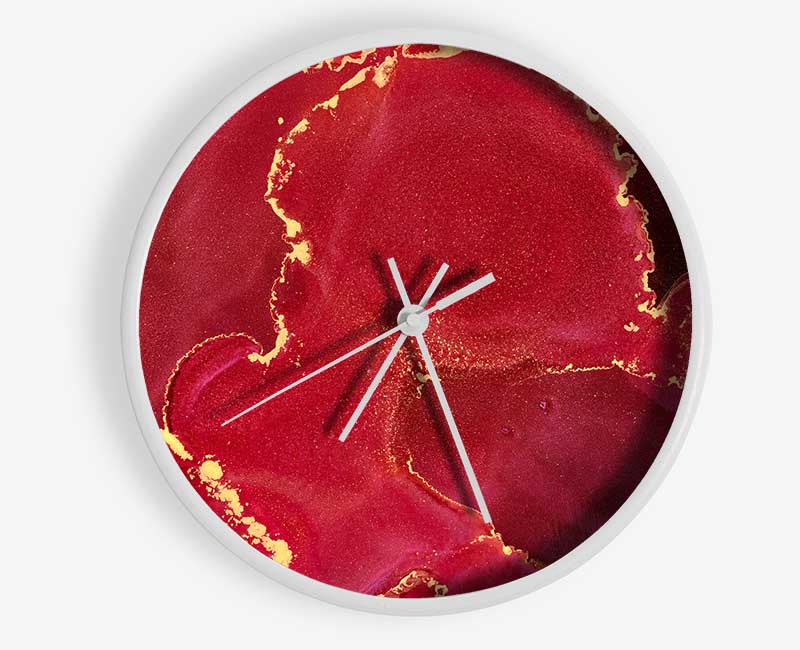 Supreme Red Glitter Clock - Wallart-Direct UK