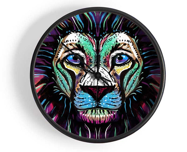 The Lion Rainbow Face Clock - Wallart-Direct UK