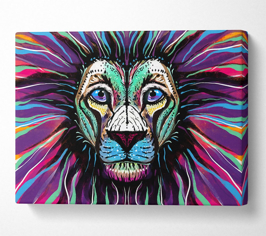 Picture of The Lion Rainbow Face Canvas Print Wall Art