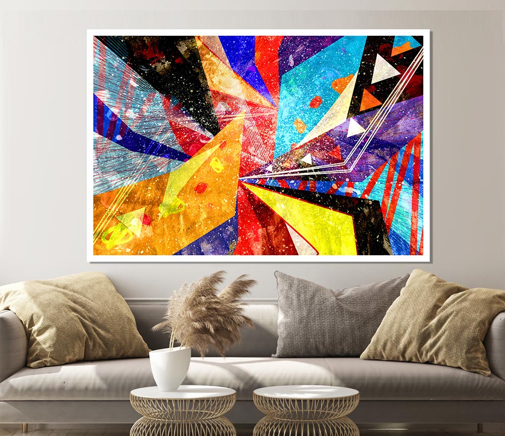 Triangles Of Life Pattern Print Poster Wall Art