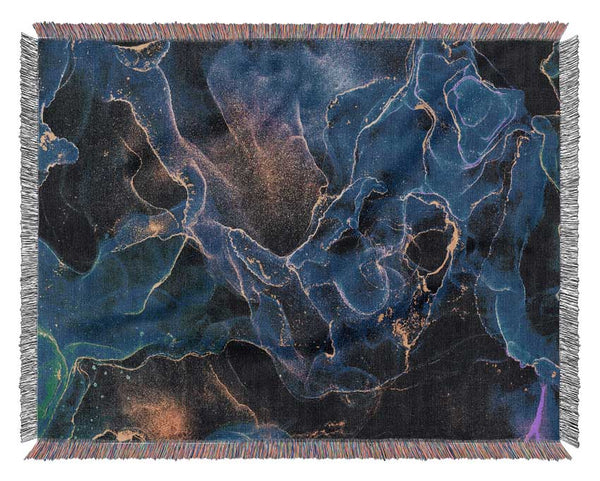 Deep Ocean World Glitter Woven Blanket