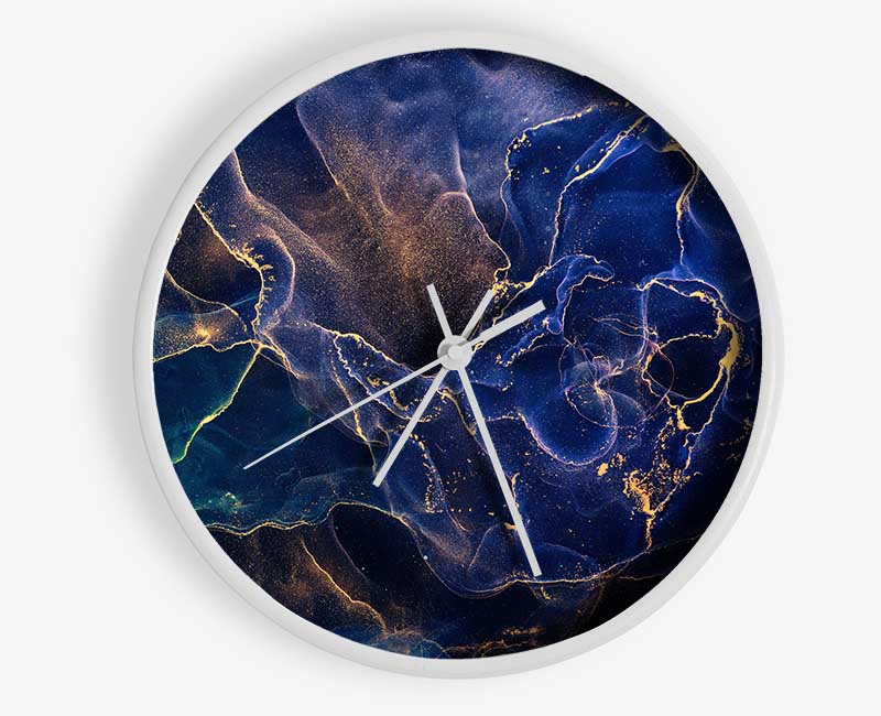 Deep Ocean World Glitter Clock - Wallart-Direct UK