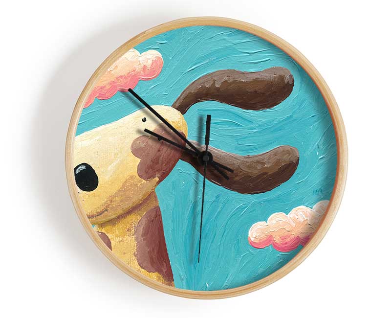 The Dog In The Wind Clock - Wallart-Direct UK