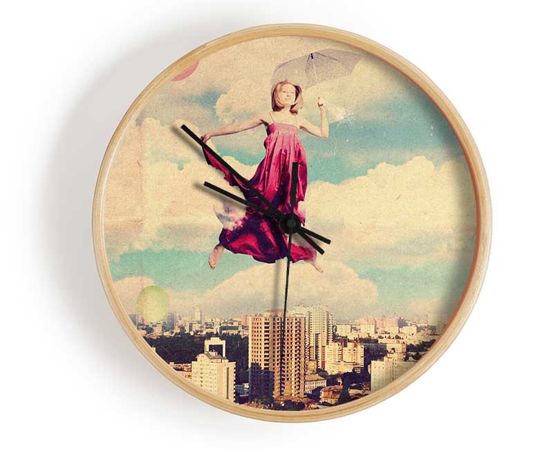 The Lady Umbrella Clock - Wallart-Direct UK