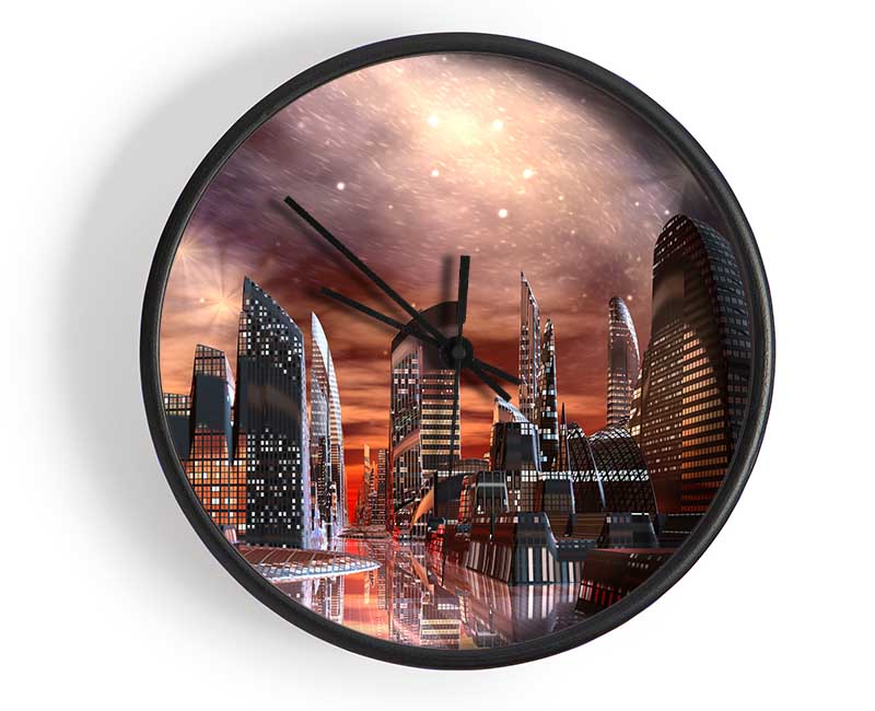 The Future City Of The World Clock - Wallart-Direct UK