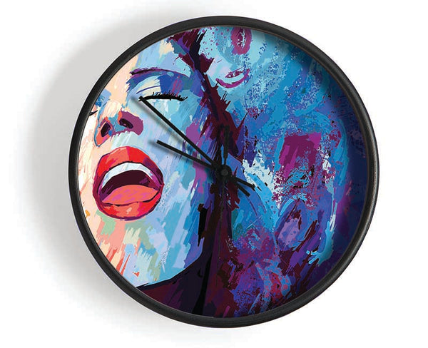 Woman Face Laugh Clock - Wallart-Direct UK