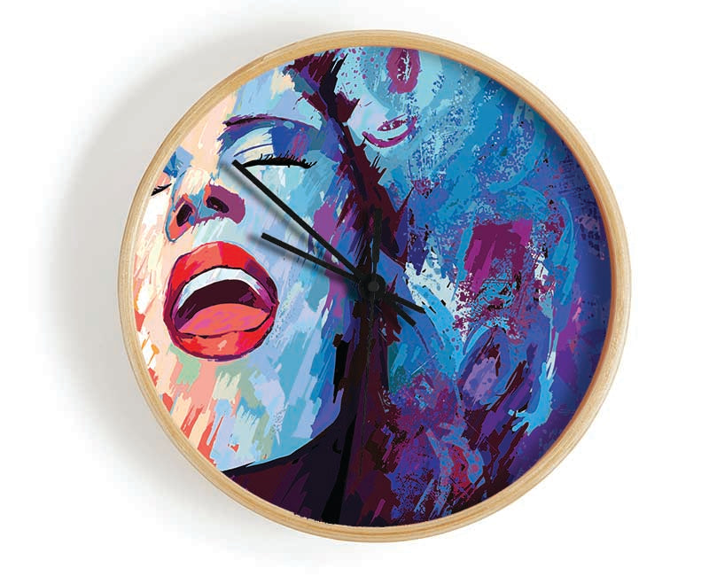 Woman Face Laugh Clock - Wallart-Direct UK