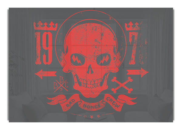 Retro Skull Red