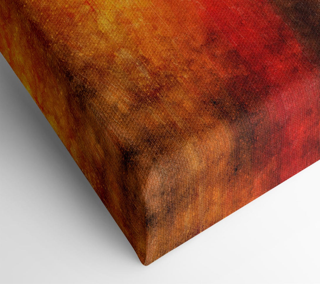 Picture of Orange Burns Black To Red Canvas Print Wall Art