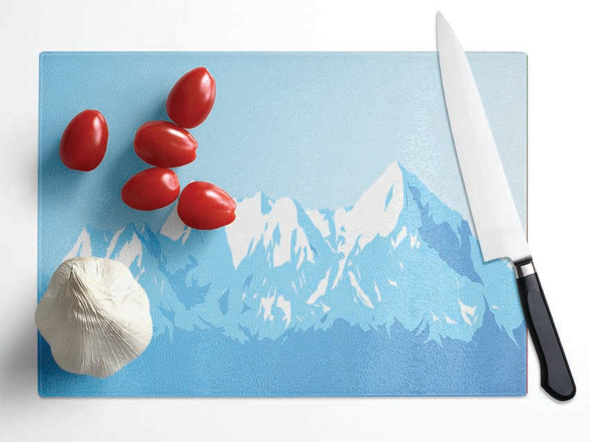 The Blue Mountain Snow Glass Chopping Board