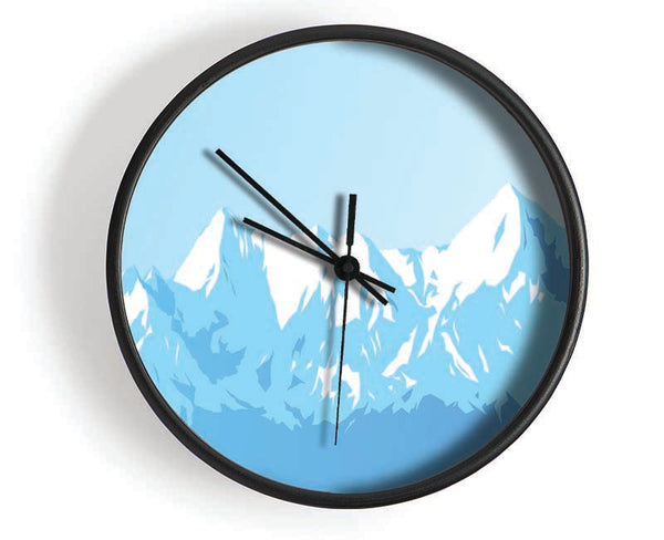 The Blue Mountain Snow Clock - Wallart-Direct UK