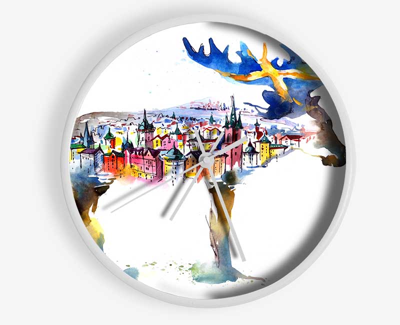 The Moose Town Clock - Wallart-Direct UK