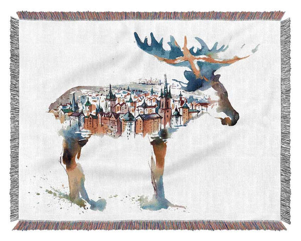 The Moose Town Woven Blanket