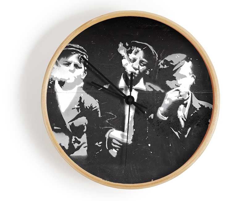 Children Smoking Clock - Wallart-Direct UK