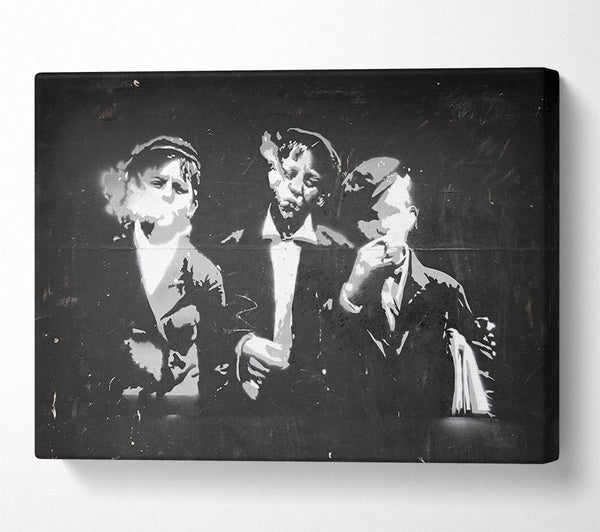 Picture of Children Smoking Canvas Print Wall Art