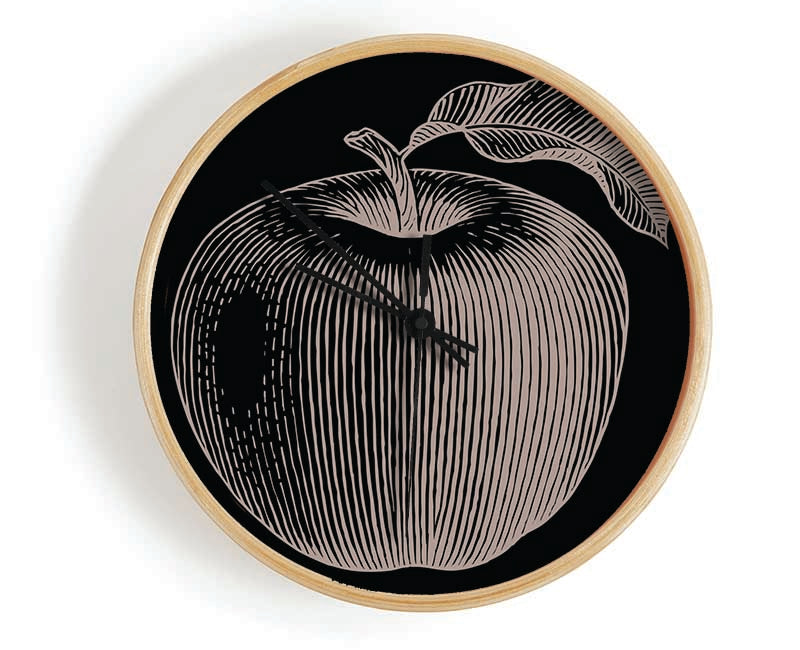 The Drawn Apple Clock - Wallart-Direct UK