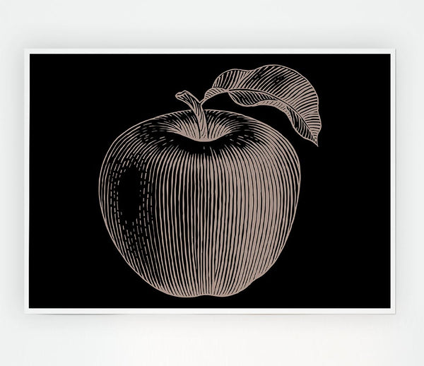 The Drawn Apple Print Poster Wall Art