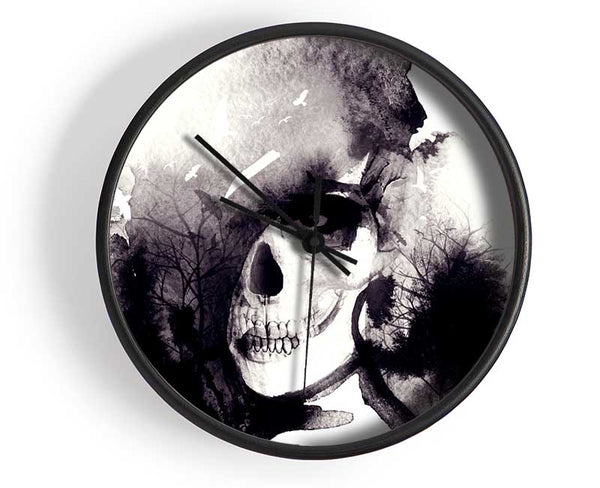 The Water Splash Skull Clock - Wallart-Direct UK