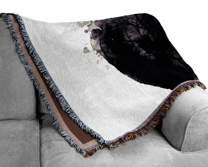 The Water Splash Skull Woven Blanket