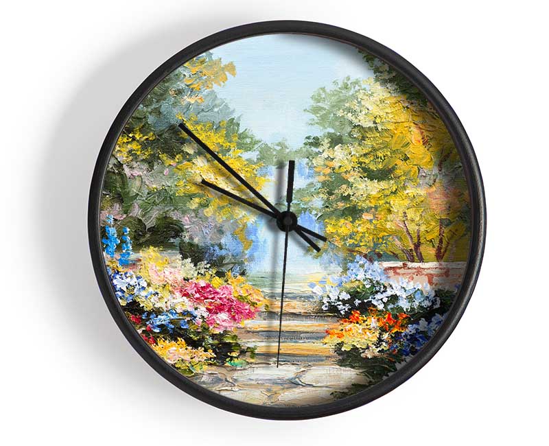 The Stone Cobble Forest Clock - Wallart-Direct UK