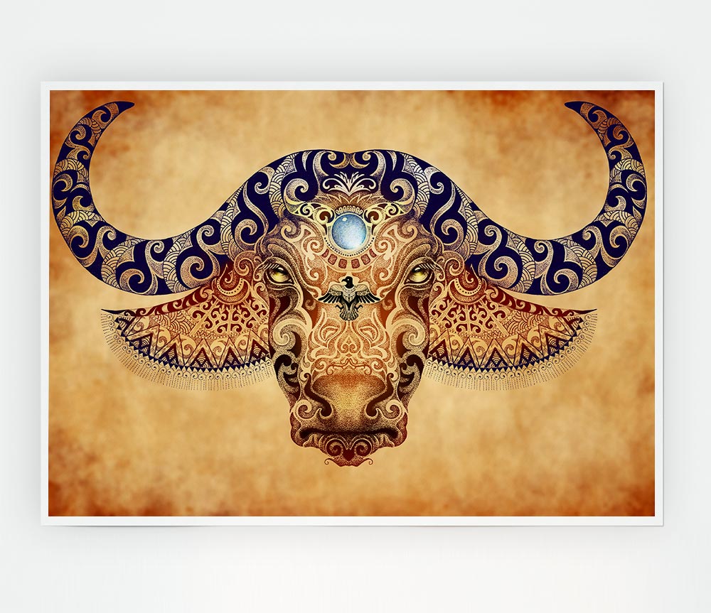 The Ethnic Ox Print Poster Wall Art