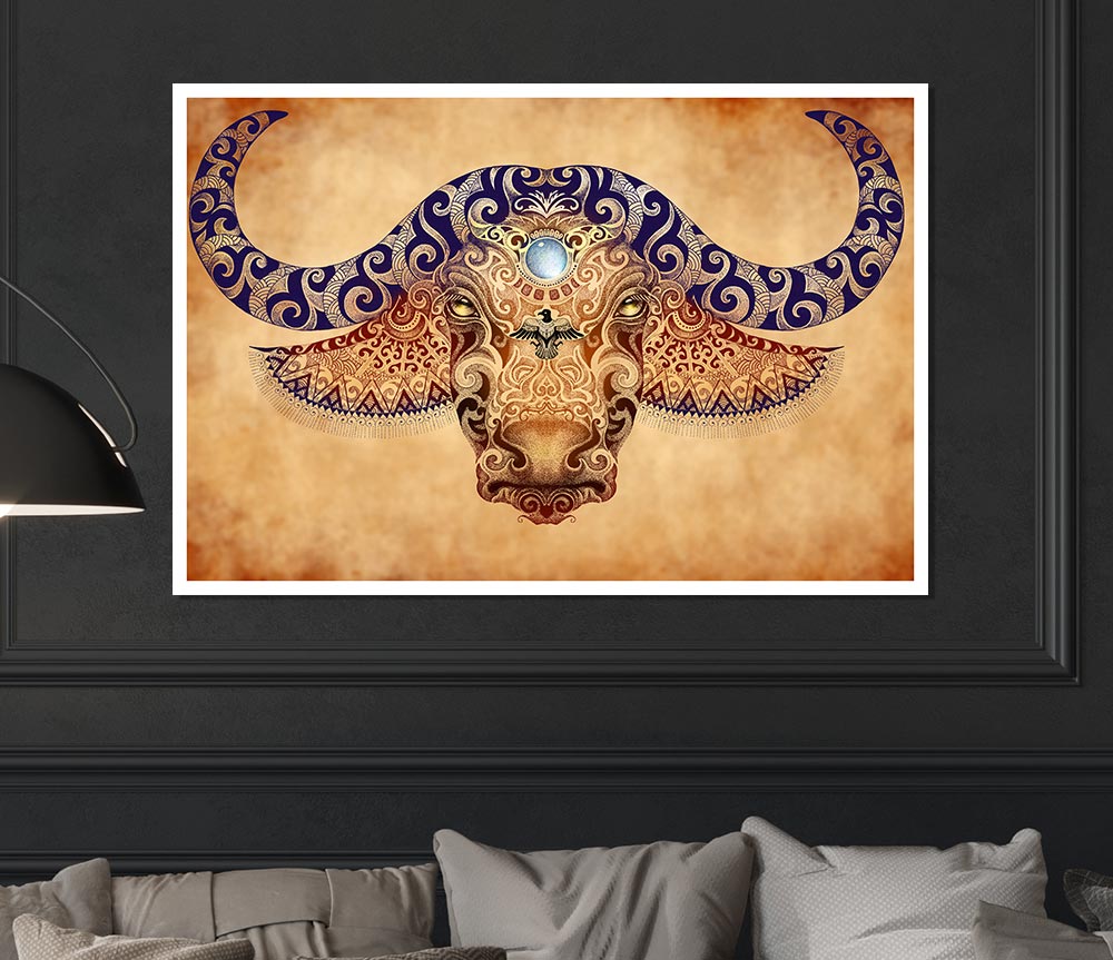 The Ethnic Ox Print Poster Wall Art