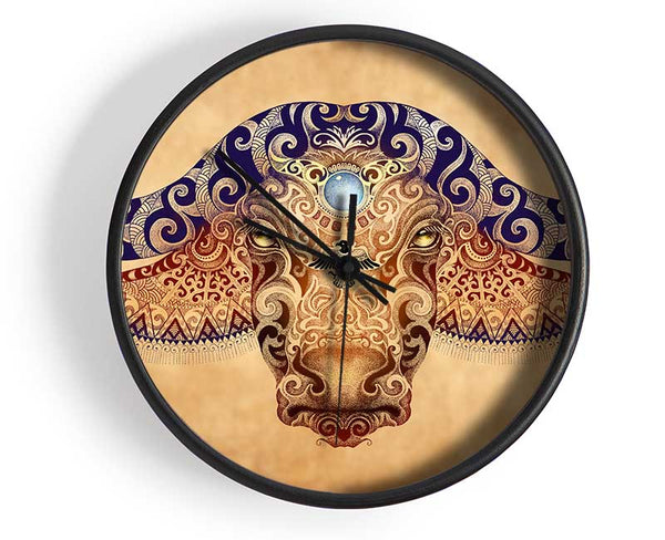 The Ethnic Ox Clock - Wallart-Direct UK