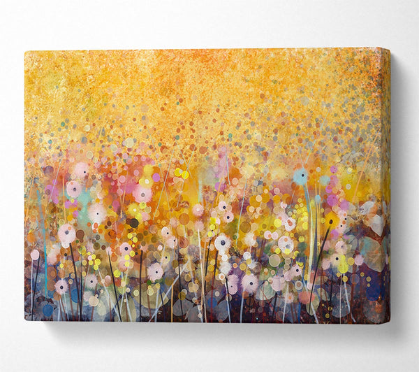 Picture of Dainty Flowers Field Canvas Print Wall Art