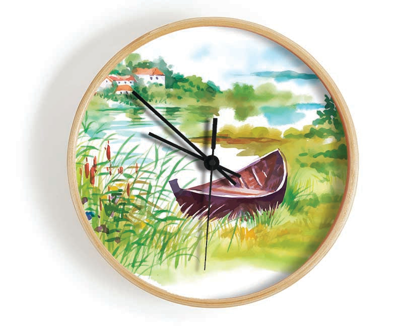 Banked On The River'S Edge Clock - Wallart-Direct UK